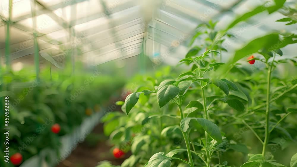 Poster an advanced weather monitoring system linked to the greenhouse ensuring that external factors do not