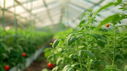 An advanced weather monitoring system linked to the greenhouse ensuring that external factors do not affect the crops inside.