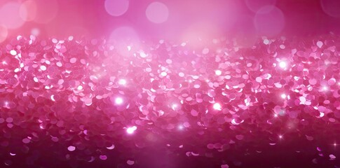pink sparkle background with bokeh lights in the shape of hearts