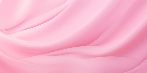 plain pink background in the form of a wave, with a red and white striped object on the left and a blue and white object on the right