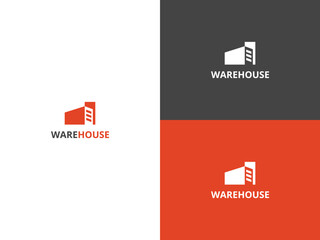 Creative and unique minimal warehouse logo design idea
