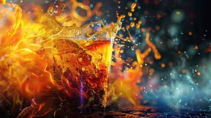 Fototapeta premium Energy drink splashing