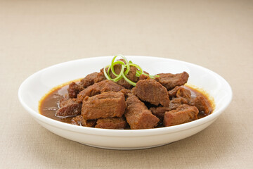 Daging Kelem, made from beef, coconut milk and spices. Indonesian food
