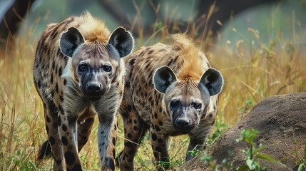Spotted hyena in the Moremi Game Reserve (Okavango River Delta), National Park, Botswana