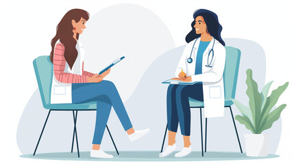 compassionate healthcare provider offering support to a patient managing chronic conditions 