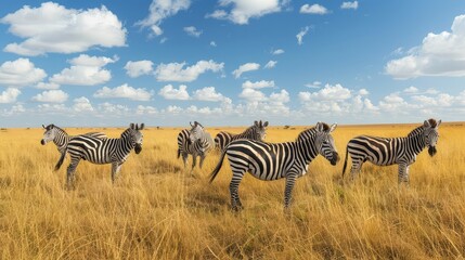 Obraz premium Zebras in the Serengeti National Park, Tanzania