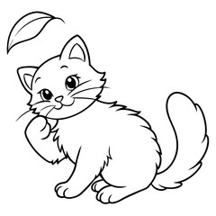 Obraz premium Adorable pets animal for coloring pages
