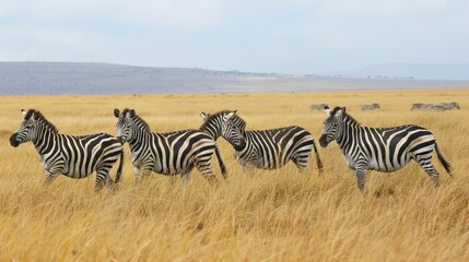 Fototapeta na wymiar Plains zebra in Serengeti National Park, Tanzania
