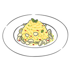 알리오 올리오 스파게티 일러스트