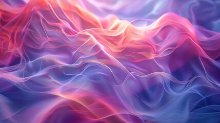 Fototapeta premium A vibrant abstract background featuring colorful wavy fabric with soft gradient light effects and flowing textures, perfect for creative design projects.