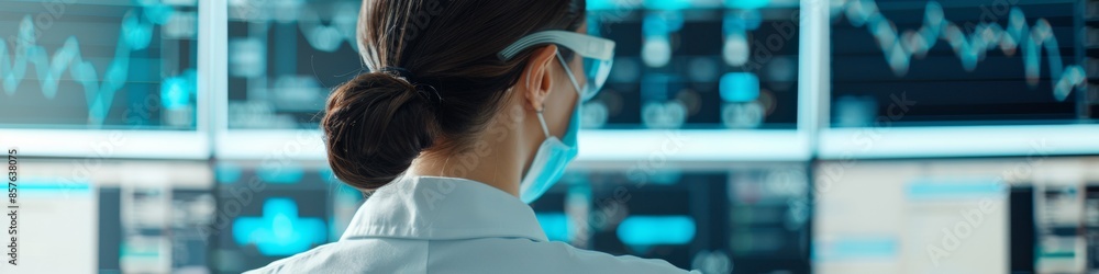 Poster diverse group of female engineers collaborating in high-tech lab during daytime, focused and product