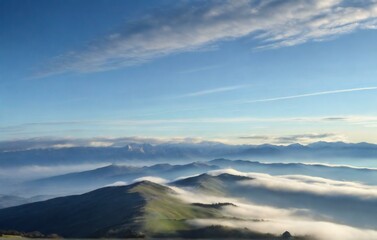 Fototapeta premium clouds over the mountains