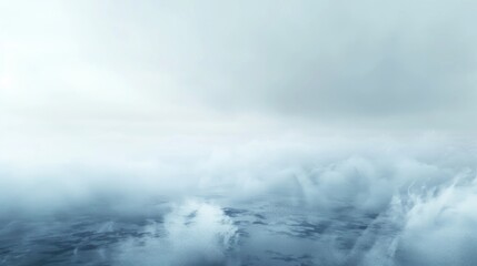 Obraz premium Misty Morning on the Grassland. Foggy texture high detailed plain background concept