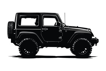 Off road vehicle silhouette vector