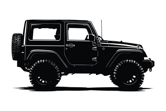 recommend clip art: Off road vehicle silhouette vector