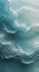 Fototapeta premium Futuristic Iridescent Liquid Background Vibrant Abstract Waves for Posters