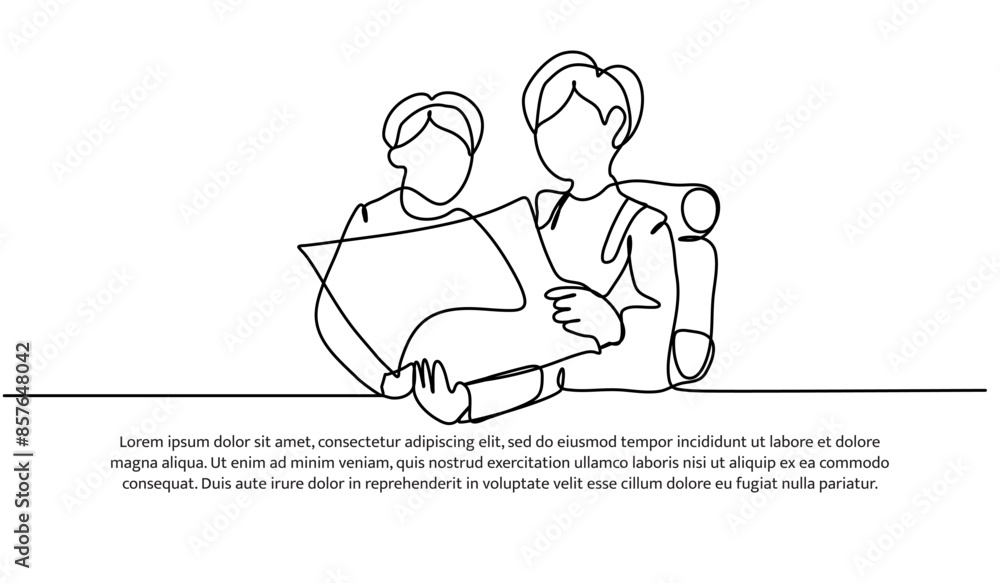 Poster continuous one line design of look for traces using a map .minimalist style vector illustration on w