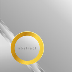 Abstract elegant white background with golden line and lighting effect sparkle. Luxury template design. Vector illustration