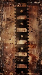 Vintage Film Reel. A nostalgic film texture depicting a high detailed plain background