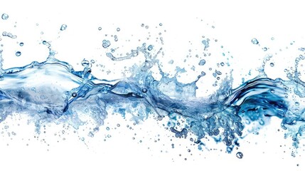 A splash of water with many small droplets. Generate AI image