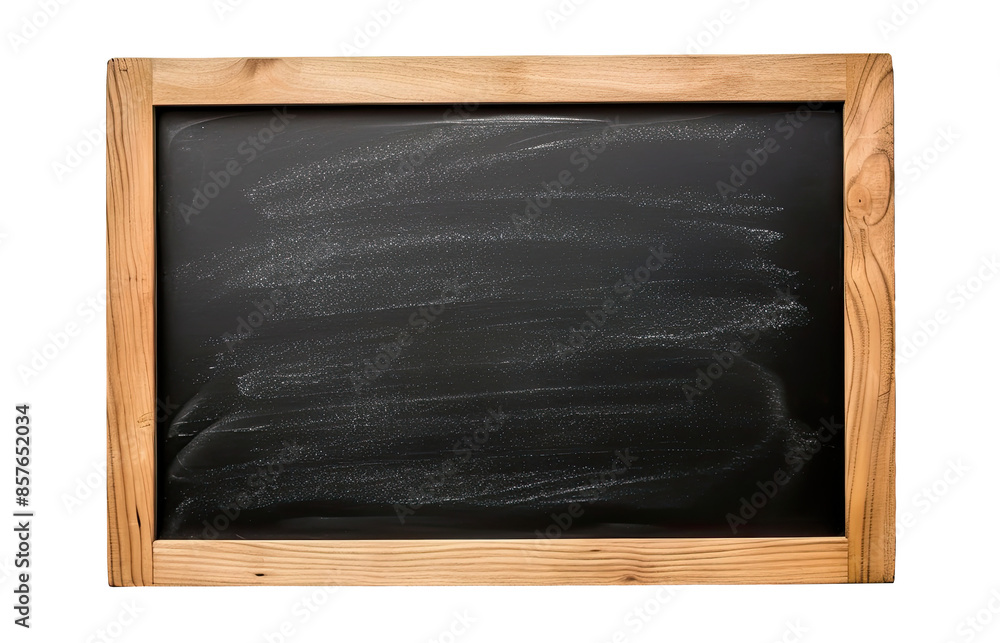 Wall mural old blank blackboard isolated on transparent background