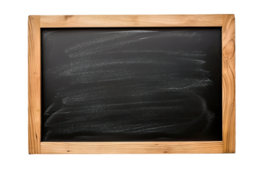Old blank blackboard isolated on transparent background