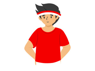 Indonesian Man Cartoon Character Background