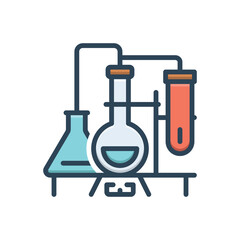 Obraz premium Color illustration icon for chemistry