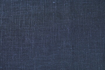 black hemp viscose natural fabric cloth color, sackcloth rough texture of textile fashion abstract background