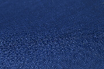 blue hemp viscose natural fabric cloth color, sackcloth rough texture of textile fashion abstract background