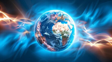 Fototapeta premium Climate Change Greenhouse Gases Greenhouse gases surrounding the planet Earth
