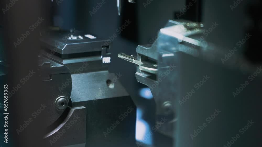 Poster a key being grabbed out of a machine by another machine