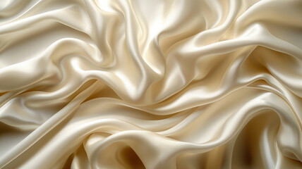 Obraz premium Wavy cream, delicate frame, accent light. A luxurious shot but elegant.generative ai