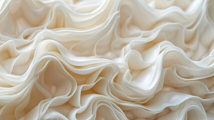Wavy cream, delicate frame, accent light. A luxurious shot but elegant.generative ai