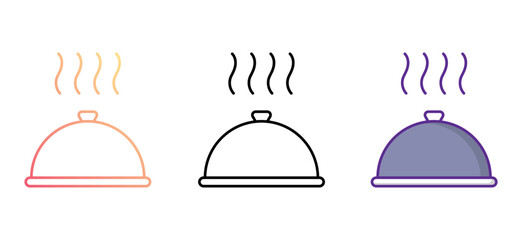 Hot Meal icon design with white background stock illustration