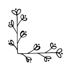 Hand drawn set of line frames on a white background. Corner Border Eklement. Sketch elements of floral and herbs ornaments for banner design. Line border collection. Arrows. Isolated separators. Vinta