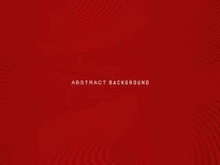 Abstract red glowing geometric lines on dark red background. Modern shiny red circle lines pattern. Futuristic technology concept, perfect for covers, posters, banners, brochures, websites, etc.