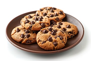 Chocolate Chip Cookies on Authentic Plate