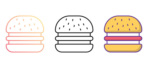 Hamburger icon design with white background stock illustration