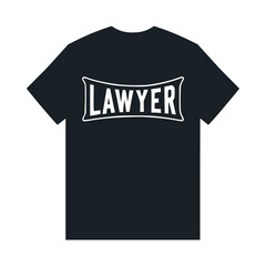 lawyer justice text fashion tshirt sticker vector illustration template design