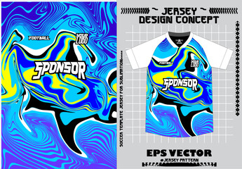 Fabric textile for Sport t-shirt ,Soccer jersey mockup for football club. uniform front view.