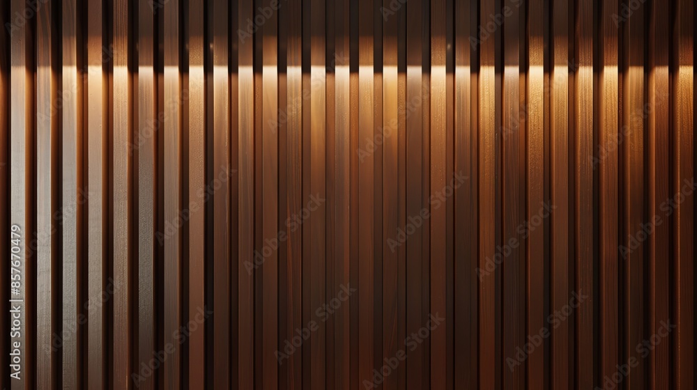 Wall mural 
A mahogany dark wood vertical slat wall covering provides a rich and elegant backdrop. The individual slats, arranged vertically, exhibit a deep, warm tone with subtle variations in color and grain,  - Wall murals