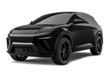 Electric car in concept, EV car isolated 