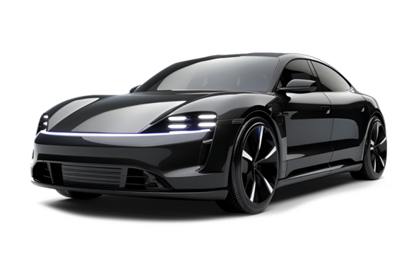 Electric car in concept, EV car isolated	
