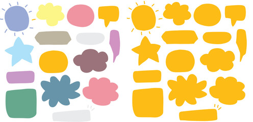 set of paper notes isolated on white background. stationary element. Modern paper notes on stickers vector illustration set. Office notepapers and information board in flat cartoon style