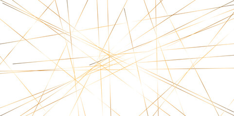 Abstract white background with golden lines Vector.	