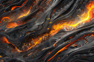 Patterns formed by flowing lava, symbolizing the raw and dynamic energy of creativity.