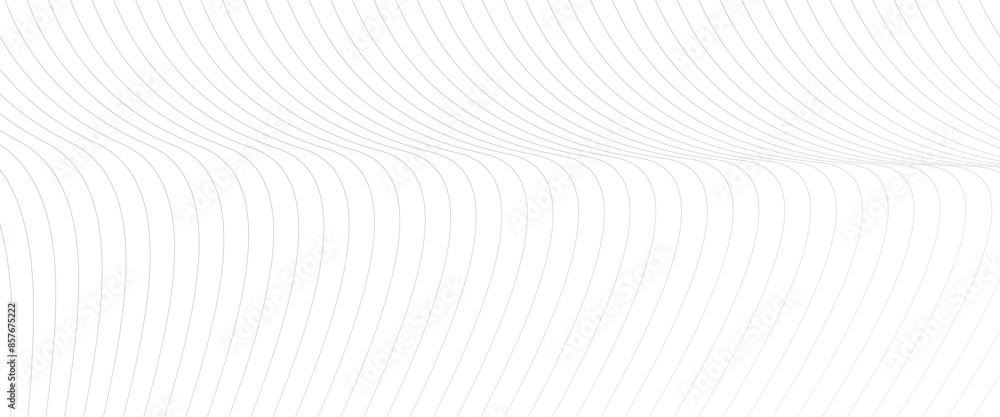 Poster vector curved wave lines pattern on white background, diagonal wave striped lines pattern with curve