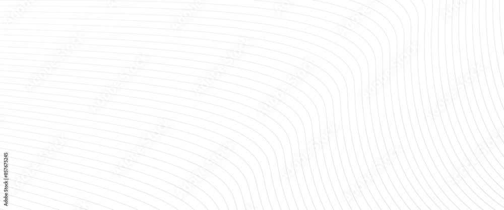 Poster vector curved wave lines pattern on white background, diagonal wave striped lines pattern with curve
