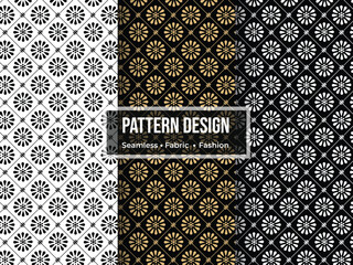 Seamless Fabric geometric patterns Design.